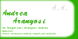 andrea aranyosi business card